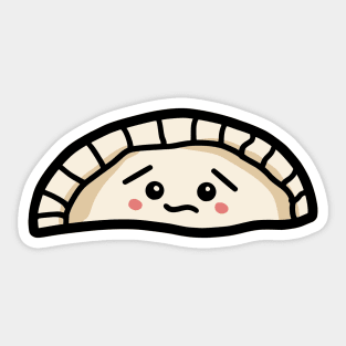 Worried Empanada Kawaii Dumpling Sticker